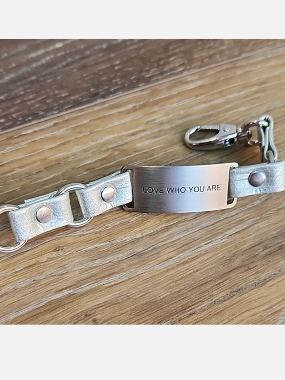 NWOT Love Who You Are Cynthia H Designs Silver Bracelet